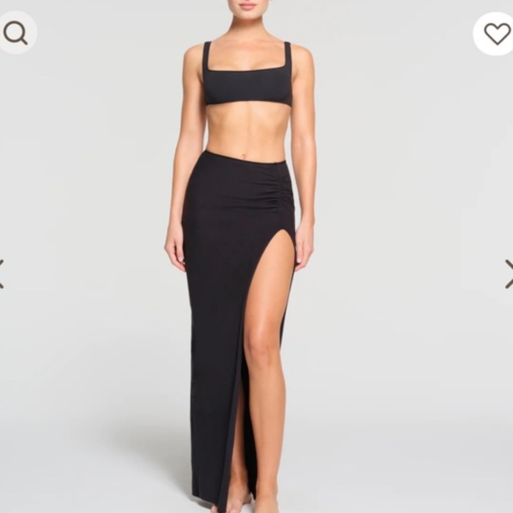 SKIMS Black Maxi Skirt